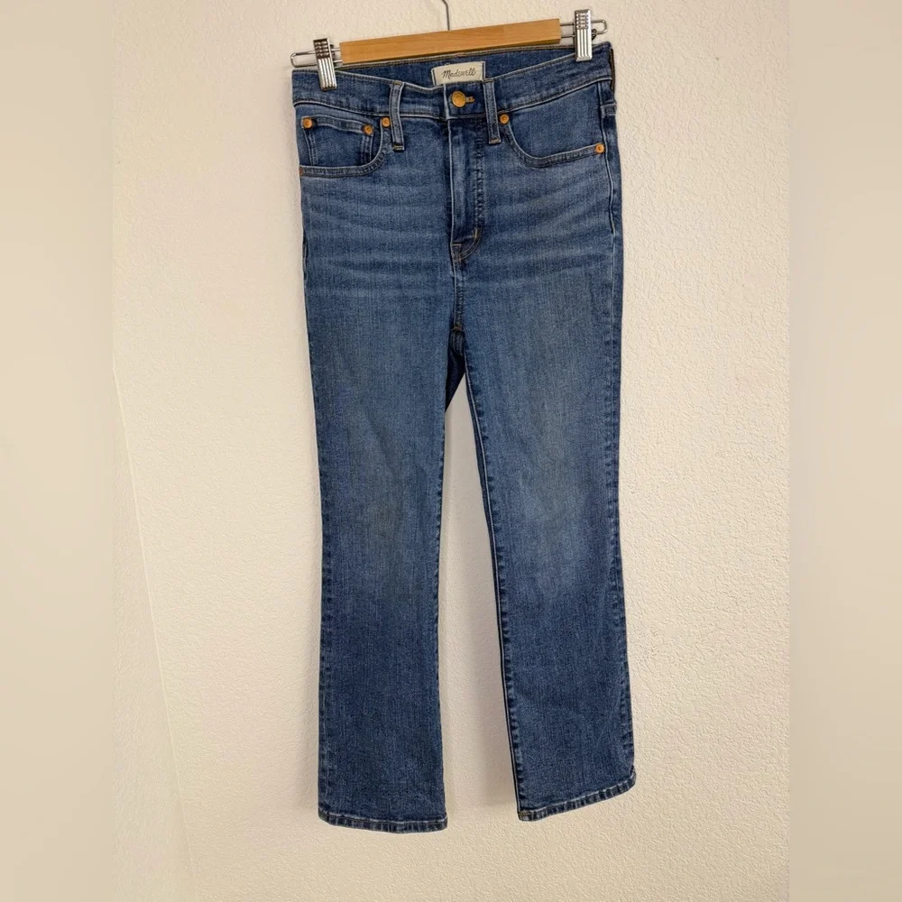 Madewell Cali-Demi Boot Jeans in Bodney Wash High Rise Blue Denim Size 25 - Picture 3 of 12